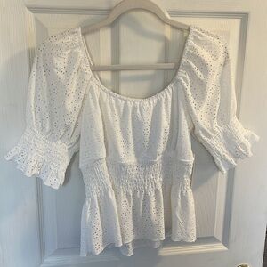 Urban Romantics White Mid Sleeve Tee